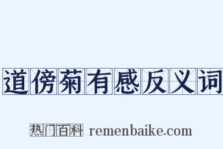 道傍菊有感反义词是什么意思的图片